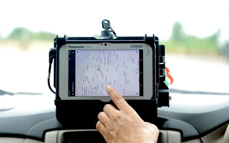 Tablette de navigation à bord d'un véhicule